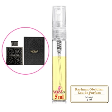 Mostra fiola din Parfumul Rayhaan Obsidian Eau de Parfum, decant sticla cu pulverizator - Img 4