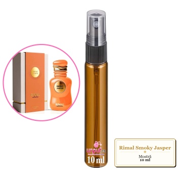 Mostra fiola din Parfumul Rimal Smoky Jasper, decant sticla cu pulverizator