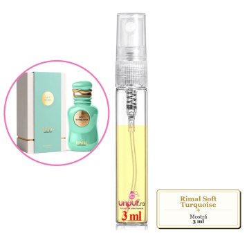 Mostra fiola din Parfumul Rimal Soft Turquoise, decant sticla cu pulverizator - Img 3