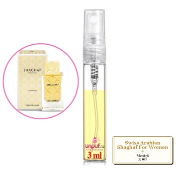Mostra fiola din Parfumul Swiss Arabian Shaghaf For Women, decant sticla cu pulverizator - Img 2