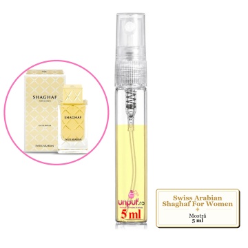 Mostra fiola din Parfumul Swiss Arabian Shaghaf For Women, decant sticla cu pulverizator - Img 4