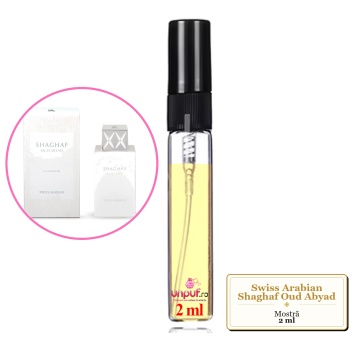 Mostra fiola din Parfumul Swiss Arabian Shaghaf Oud Abyad, decant sticla cu pulverizator - Img 2