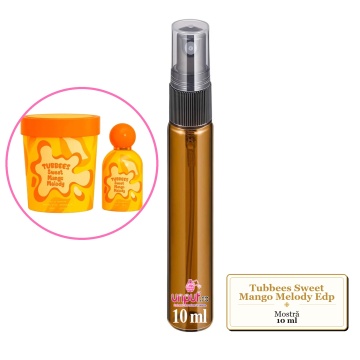 Mostra fiola din Parfumul Tubbees Sweet Mango Melody Edp, decant sticla cu pulverizator
