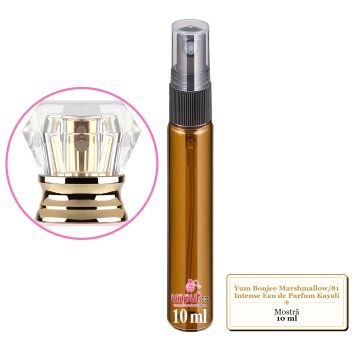 Mostra fiola din Parfumul Yum Boujee Marshmallow/81 Intense Eau de Parfum Kayali , decant sticla cu pulverizator