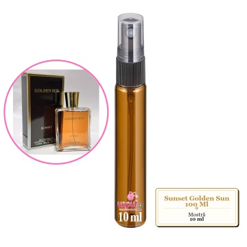 Mostra fiola din Sunset Golden Sun 100 Ml, decant sticla cu pulverizator - Img 4