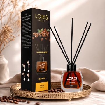 Odorizant de Cameră cu Bețișoare Parfumate Loris Parfum Cafea, 120 ml, Esență Coffee, Miros Cald și Persistent - Img 7