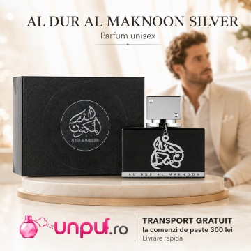 Parfum Arăbesc Al Dur Al Maknoon Silver Lattafa 100 ml, Apă de Parfum Bărbat, Aromă Citric Fructată cu Ananas, Bergamotă, Măr, Iasomie, Mesteacăn, Paciuli, Ambră, Mosc și Pielărie - Img 10