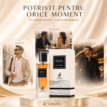 Parfum Arăbesc Alhambra Ébène Maison Alhambra 90 ml, Apă de Parfum Bărbați, Aromă Lemnos Aromată, Profil Ambrat Vanilat - Img 6