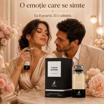 Parfum Arăbesc Alhambra Fusion Intense Maison Alhambra 80 ml, Apă de Parfum Unisex, Damă și Bărbat, Aromă Piele Oriental Lemnoasă, Inspirat Fabulous - Img 5