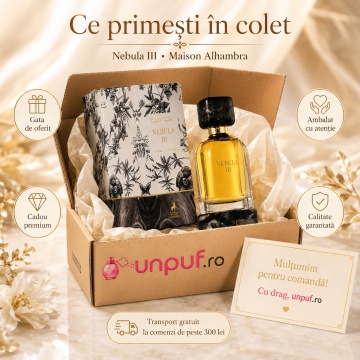 Parfum Arăbesc Alhambra Nebula III Maison Alhambra 100 ml, Apă de Parfum Unisex, Damă și Bărbat, Aromă Oriental Modernă, Inspirat Chanel No 5 Hair Mist - Img 4