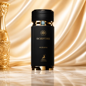 Parfum Arăbesc Alhambra Sceptre Oceana 100 ml, Apă de Parfum Bărbați, Maison Alhambra, Inspirat Gemme Orom, Aromă Acvatic Proaspătă cu Grapefruit, Note Marine, Bergamotă, Lămâie, Lavandă, Note Ozonice, Salvie, Cedru, Ambroxan și Mosc - Img 2