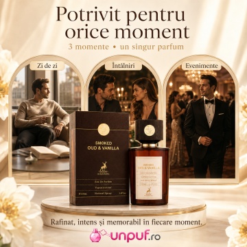 Parfum Arăbesc Alhambra Smoked Oud & Vanilla Maison Alhambra 100 ml, Apă de Parfum Unisex, Damă și Bărbat, Aromă Oriental Vanilată, Inspirat Vanille Fatale - Img 6