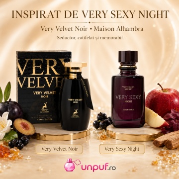 Parfum Arăbesc Alhambra Very Velvet Noir Maison Alhambra 100 ml, Apă de Parfum Damă, Aromă Oriental Ambrată, Inspirat Very Sexy Night - Img 8