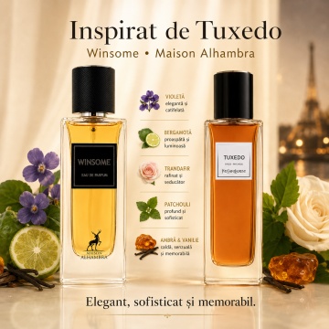 Parfum Arăbesc Alhambra Winsome Maison Alhambra 100 ml, Apă de Parfum Bărbați, Aromă Oriental Modernă Elegantă, Inspirat Tuxedo - Img 8