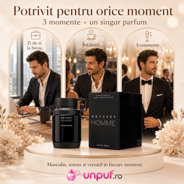 Parfum Arăbesc Armaf Odyssey Pour Homme 100 ml, Apă de Parfum Bărbat, Aromă Oriental Ambrată, Caldă, Condimentată și Sofisticată Inspirată de Noir Extreme - Img 6