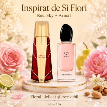 Parfum Arăbesc Armaf Red Sky 105 ml, Apă de Parfum Unisex Damă și Bărbat, Aromă Florală Dulce, Elegantă și Feminină, Inspirată de Si Fiori - Img 8