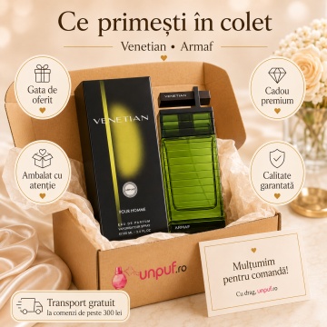 Parfum Arăbesc Armaf Venetian Pour Homme 100 ml, Apă de Parfum Bărbat, Aromă Aromatic Lemnoasă, Fresh, Masculină și Elegantă, Inspirată de Villero Acqua Delle Langhe - Img 4
