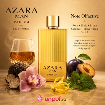 Parfum Arăbesc Azara Man Fragrance World 100 ml, Apă de Parfum Bărbat, Aromă Aromatic Lemnos Condimentată cu Bergamotă, Lămâie, Piper, Geranium, Lavandă, Salvie, Paciuli, Ambră, Cedru și Mosc - Img 7