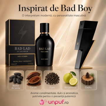 Parfum Arăbesc Bad Lad Fragrance World 100 ml, Apă de Parfum Bărbat, Aromă Oriental Lemnos Gourmand cu Grapefruit, Piper Alb, Bergamotă, Geranium, Lavandă, Salvie, Cedru, Ambră, Tonka și Cacao - Img 9