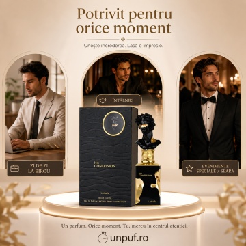 Parfum Arabesc Bărbați His Confession Lattafa, Eau de Parfum 100 ml, Intens Elegant Sofisticat - Img 7