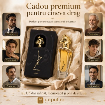 Parfum Arabesc Bărbați Maahir Gold Lattafa, Eau de Parfum 100 ml, Masculin, Ambrat Lemnos Vanilat, Santal, Vanilie - Img 6