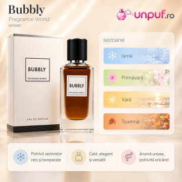Parfum Arăbesc Bubbly Fragrance World 100 ml, Apă de Parfum Unisex, Damă și Bărbat, Aromă Fructat Spumant Florală cu Citrice, Pară, Șampanie, Fructe Roșii, Bujor, Iasomie, Ambră Fină, Mosc Alb și Vanilie - Img 8