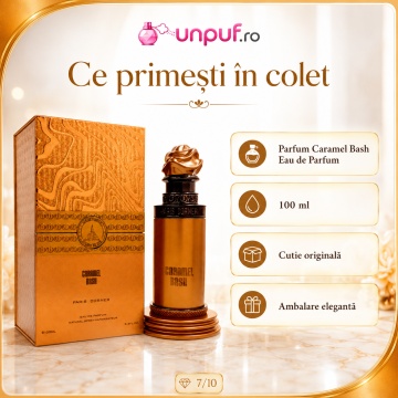 Parfum Arăbesc Caramel Bash 100 ml Paris Corner, Apă de Parfum Unisex Damă și Bărbat, Aromă Gurmand Caramel, Orientală, Caldă, Cremoasă și Rafinată, Inspirată de Caramel Oud Theodoros Kalotinis - Img 7