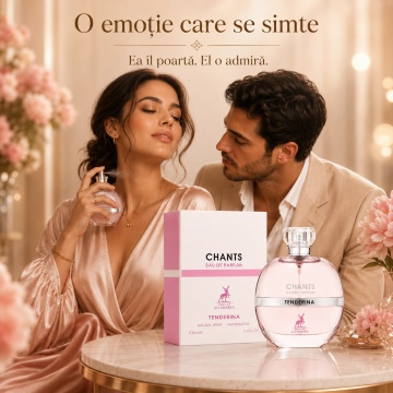 Parfum Arăbesc Chants Tenderina Maison Alhambra 100 ml, Apă de Parfum Damă, Inspirat Chance Eau Tendre Chanel, Aromă Floral Fructată cu Grapefruit, Gutuie, Iasomie, Trandafir și Mosc - Img 5