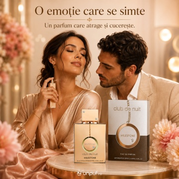 Parfum Arăbesc Club De Nuit Milestone Armaf 105 ml, Apă de Parfum Unisex Damă și Bărbat, Aromă Floral Lemnos Mosc, Marină, Elegantă și Luminoasă, Inspirată de Millesime Imperial Creed - Img 5