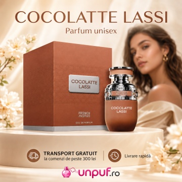 Parfum Arăbesc Cocolatte Lassi French Avenue 80 ml, Apă de Parfum Unisex, Damă și Bărbat, Inspirat Soleil Blanc, Aromă Gurmand Dulce cu Caramel, Fructe Dulci, Zahăr, Praline, Flori Albe, Note Cremoase, Tonka, Ambră, Mosc și Vanilie - Img 10
