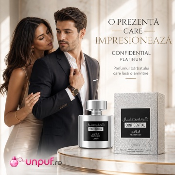 Parfum Arăbesc Confidential Platinum Lattafa 100 ml, Apă de Parfum Bărbați, Aromă Lemnos Aromatică Fresh Sportivă cu Chiparos, Bergamotă, Citrice, Piper Negru, Note Marine, Note Lemnoase, Tămâie, Ambră Gri, Labdanum, Mosc și Mușchi - Img 5