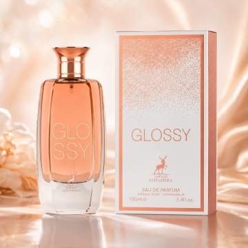 Parfum Arăbesc Damă Glossy Maison Alhambra 100 ml, Apă de Parfum, Inspirat de Idôle L’Intense Lancôme, Aromă Floral Orientală cu Frezie, Bergamotă, Ceai, Floare de Portocal, Iasomie, Orhidee, Trandafir, Mosc, Paciuli și Vanilie