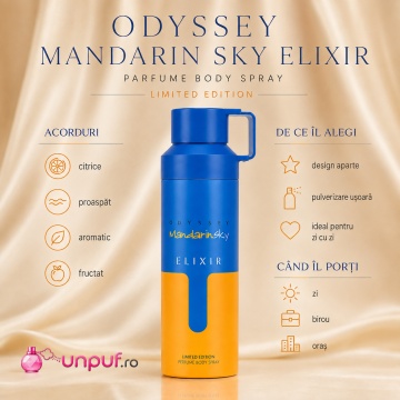 Parfum Arăbesc Deodorant Armaf Odyssey Mandarin Sky Elixir 200 Ml - Img 8