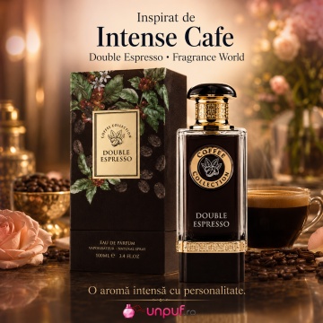 Parfum Arăbesc Double Espresso Fragrance World 100 ml, Apă de Parfum Unisex, Damă și Bărbat, Aromă Gurmandă de Cafea cu Espresso, Boabe de Cafea, Lapte, Cacao, Caramel, Tonka, Mosc și Vanilie - Img 10
