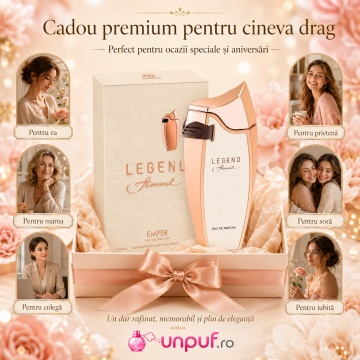 Parfum Arăbesc Emper Legend Femme 80 ml, Apă de Parfum Unisex, Damă și Bărbat, Inspirat Legend Pour Femme, Aromă Floral Fructată Feminină cu Fructe Roșii, Bergamotă, Piersică, Flori Albe, Iasomie, Trandafir, Lemn de Cedru, Mosc și Vanilie - Img 7