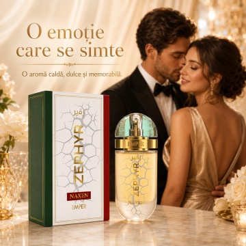 Parfum Arăbesc Emper Zephyr Naxen 100 ml, Apă de Parfum Unisex, Damă și Bărbat, Inspirat Naxos, Aromă Aromatic Orientală Caldă și Dulce cu Citrice, Condimente, Lavandă, Lămâie, Miere, Iasomie Sambac, Scorțișoară, Tutun, Tonka și Vanilie - Img 5