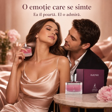 Parfum Arăbesc Euzonea Maison Alhambra 100 ml, Apă de Parfum Damă, Inspirat Euphoria Calvin Klein, Aromă Oriental Florală Ambrată cu Rodie, Persimon, Note Verzi, Violetă, Floare de Lotus, Orhidee Neagră, Frișcă, Ambră și Lemn de Mahon - Img 5