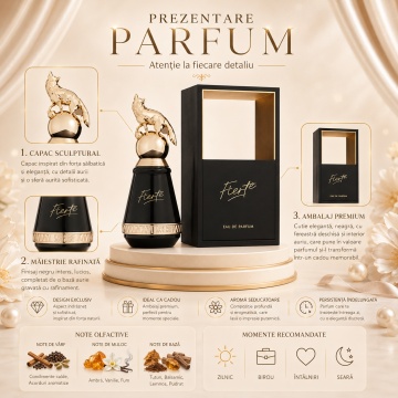 Parfum Arăbesc Fierte French Avenue 80 ml, Apă de Parfum Unisex, Damă și Bărbat, Inspirat Babycat, Aromă Oriental Condimentată cu Ambră, Condimente Calde, Vanilie, Fum, Acorduri Balsamice, Tutun, Note Lemnoase și Pudrate - Img 3