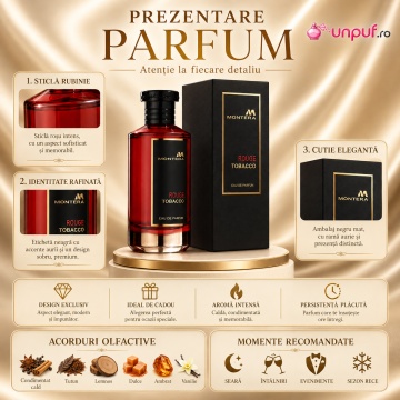 Parfum Arăbesc Fragrance World Montera Rouge Tobacco Eau De Parfum 100 Ml - Img 3