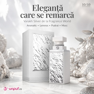 Parfum Arăbesc Fragrance World Varakh Silver 100 ml, Apă de Parfum Unisex, Damă și Bărbat, Aromă Aromatic Orientală cu Citrice, Condimente, Note Proaspete, Flori Albe, Lavandă, Cedru, Ambră și Mosc - Img 10
