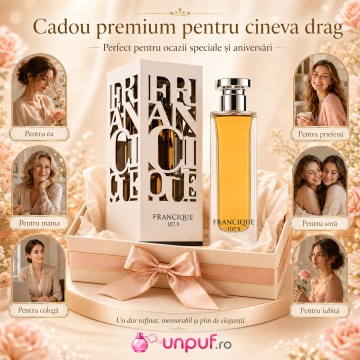 Parfum Arăbesc Francique 107.9 Eau de Parfum 80 ml, Apă de Parfum Unisex, Damă și Bărbat, French Avenue, Inspirat Rouge Smoking BDK, Aromă Floral Fructat Ambrată cu Ghimbir, Mandarină, Piper Roz, Gutui, Iasomie, Trandafir Marocan, Patchouli, Ambră, Mosc ș - Img 7