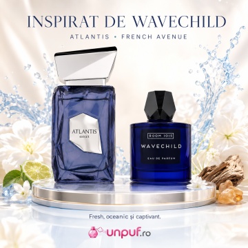 Parfum Arăbesc French Avenue Atlantis 100 ml, Extract de Parfum Unisex, Damă și Bărbat, Inspirat Wavechild, Aromă Acvatic Fructată Fresh Oceanică cu Citrice, Portocală, Mandarină, Lămâie, Pepene, Cocos, Ambră, Mosc, Cedru, Cacao, Amberwood și Ambergris - Img 5