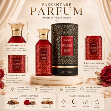 Parfum Arăbesc Hamidi Majestic Sublime Incense 85 ml, Damă, edp - Img 3