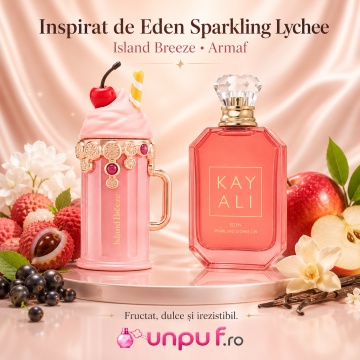 Parfum Arăbesc Island Breeze Armaf 100 ml, Apă de Parfum Damă, Aromă Acvatic Tropical Proaspătă, Ananas, Bergamotă, Cocos, Flori Acvatice, Iasomie, Mosc Alb și Vanilie, Inspirată de Eden Sparkling Lychee - Img 8