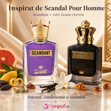 Parfum Arăbesc John Gustav Homme Scandant Eau de Parfum 100 ml, Bărbat, Aromă Oriental Lemnos Gourmand cu Mandarină, Piper, Salvie, Tonka, Caramel, Lavandă, Ambră, Lemn Cald și Vetiver - Img 8