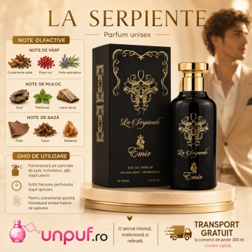 Parfum Arăbesc La Serpiente Emir 100 ml, Apă de Parfum Bărbați, Aromă Oriental Florală Seducătoare, Inspirat The Voice Of The Snake Gucci - Img 9