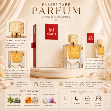 Parfum Arăbesc Lattafa Aura 100 ml, Apă de Parfum Unisex, Aromă Lemnoasă, Ambrată și Elegantă - Img 3