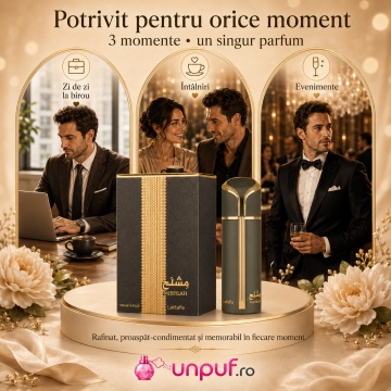 Parfum Arăbesc Lattafa Mishlah 100 ml, Apă de Parfum Unisex, Aromă Proaspăt Condimentată cu Bergamotă, Piper, Lavandă, Iris și Tămâie - Img 6