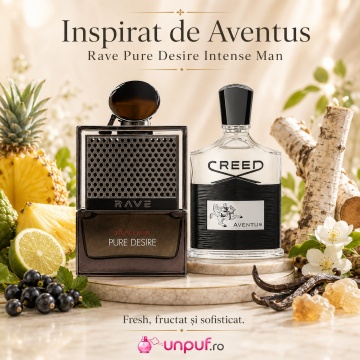 Parfum Arăbesc Lattafa Pure Desire Intense Man 100 ml, Apă de Parfum Bărbat, Aromă Intensă cu Citrice, Piersică, Șofran, Ghimbir, Oud, Santal și Mosc - Img 9