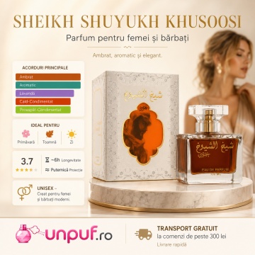 Parfum Arăbesc Lattafa Sheikh Shuyukh Khusoosi 100 ml, Apă de Parfum Unisex, Aromă Orientală cu Lavandă, Piper Negru, Salvie, Șofran, Ambroxan și Oud - Img 8